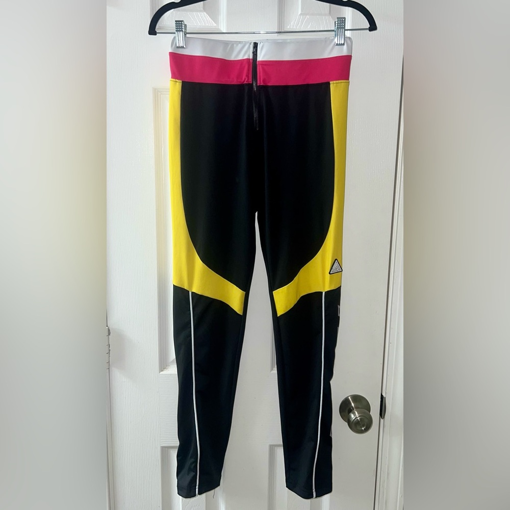Black Pyramid Women’s Pink, Yellow, and Black Track Pants